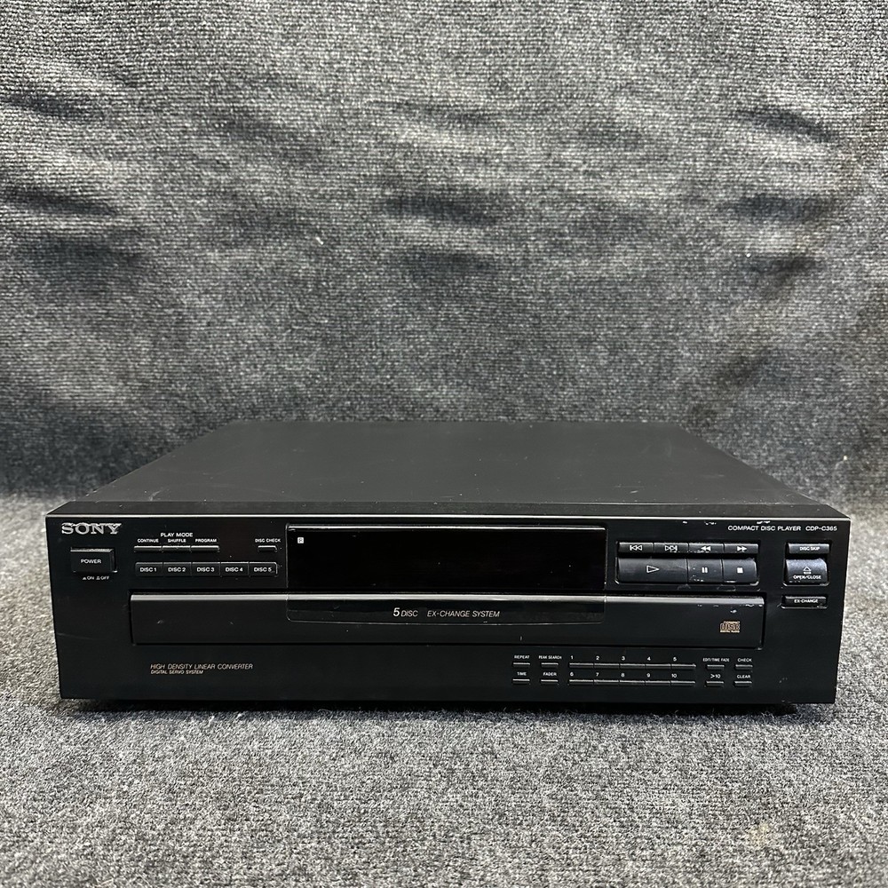 Sony CDP-C365 High Density Linear Converter 5-Disc CD Changer TESTED WORKING