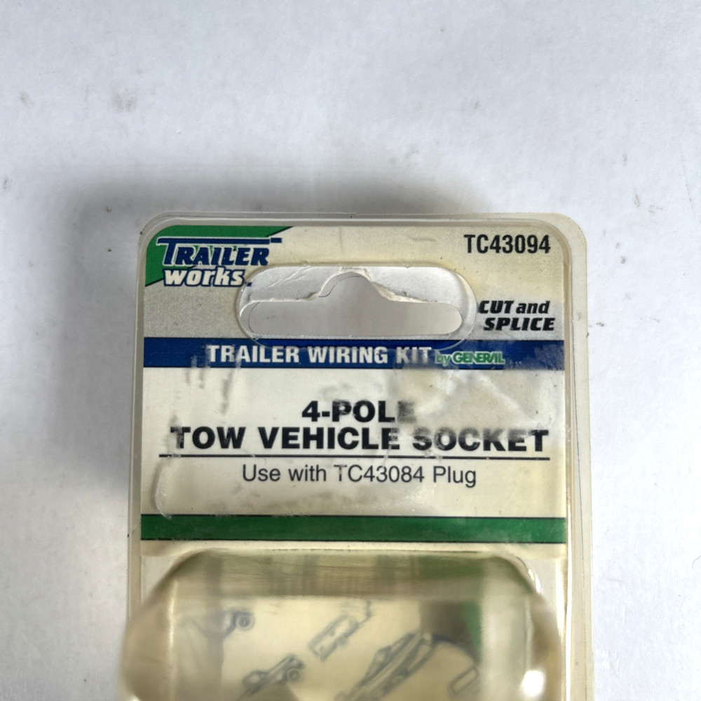 Trailer Works 4 Pole Tow Vehicle Socket (Use With TC43084 Plug)