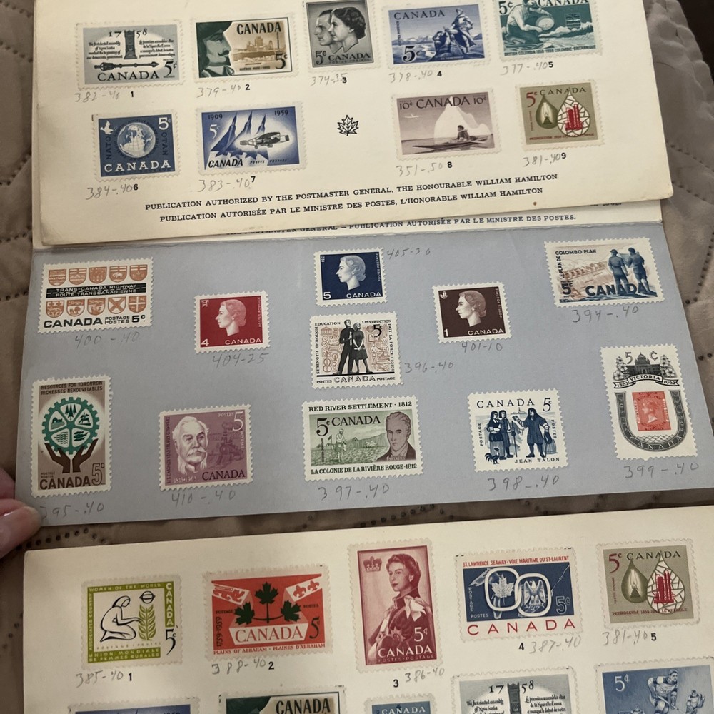 Canadian Commemorative Postage Issues Souvenir Card