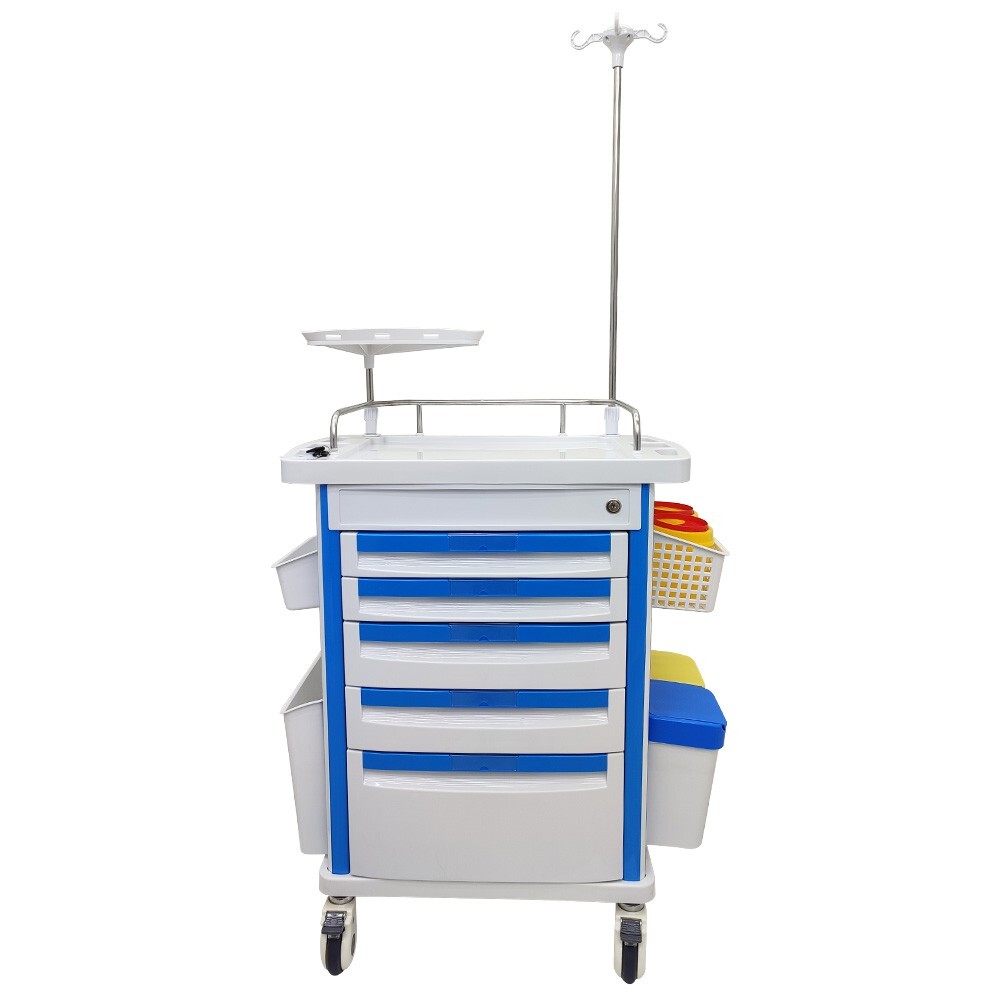 Anesthesia Emergency Treatment Trolley Medicine Medical Cart ABS Plastic