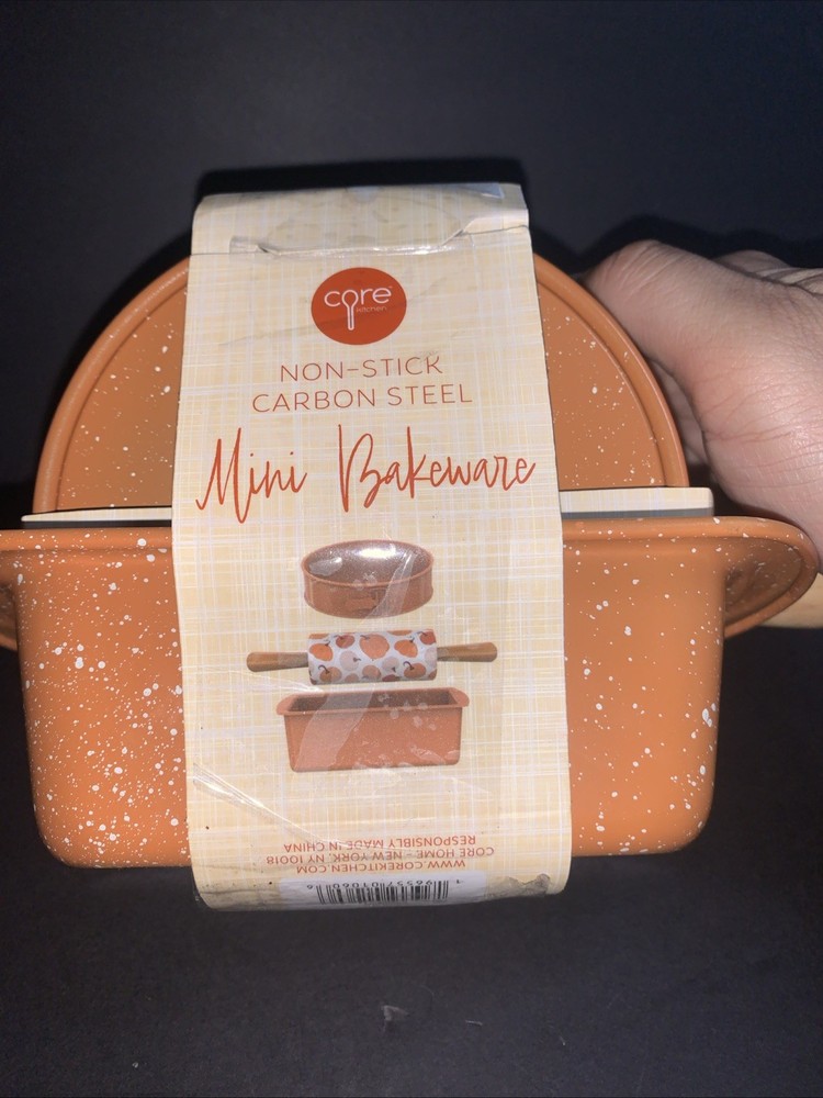 3 Pc Mini Bakeware Set Fall Loaf, Spring Form Tractor, Leaf, Pumpkin Rolling Pin