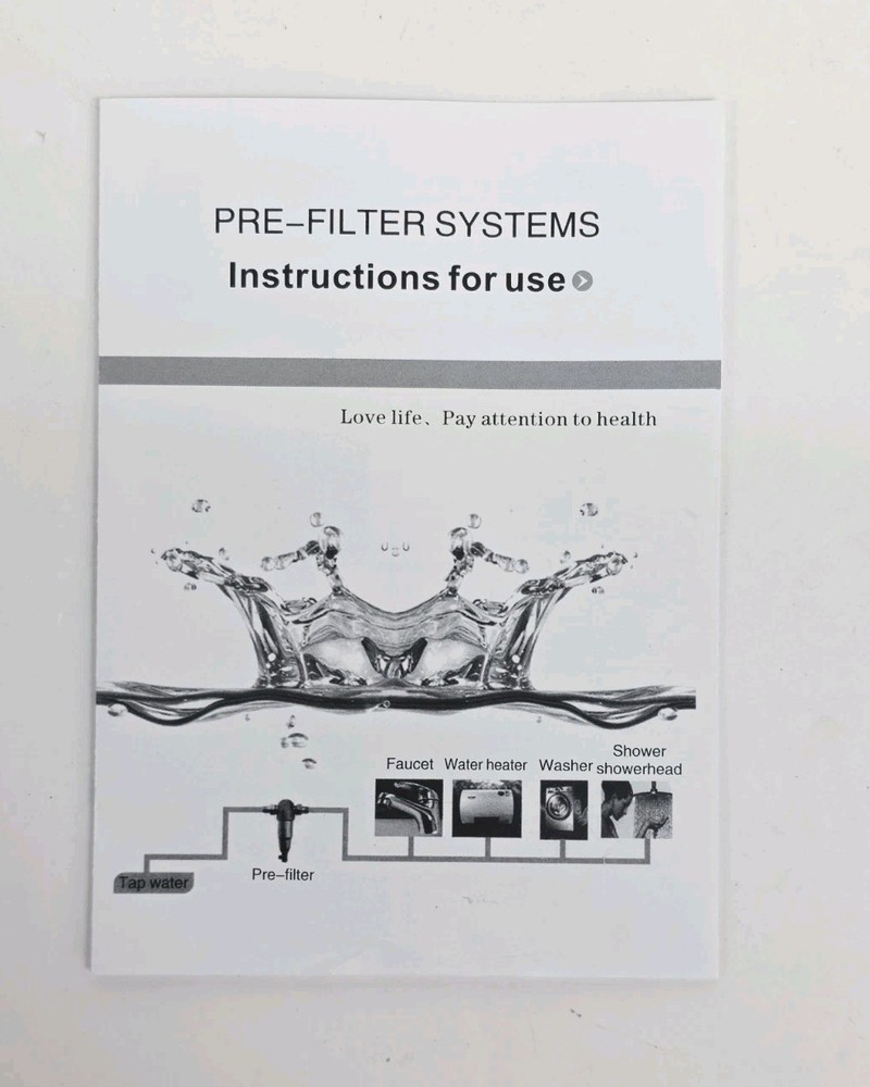 Water Pre-Filter Sediment Filter 40 Micron Reusable Spin Down Sediment System