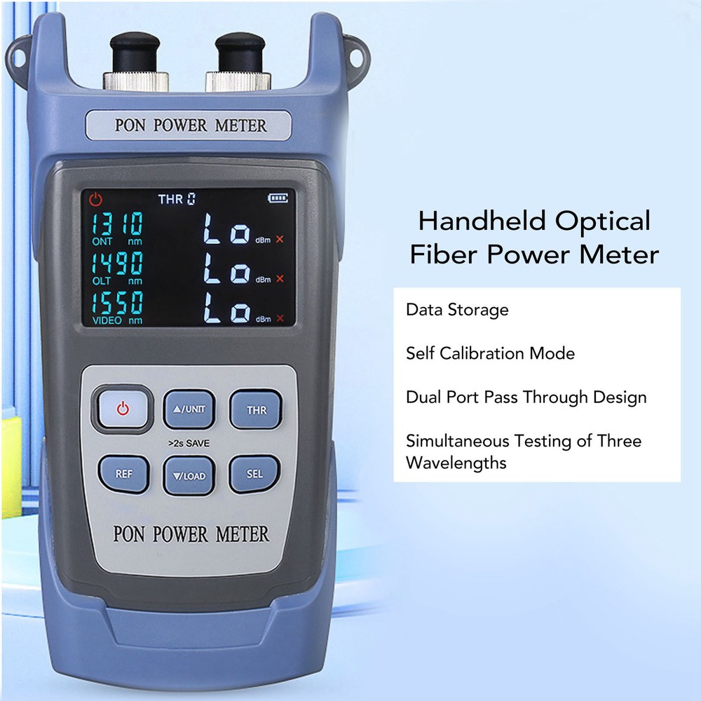 Optical Fiber Power Meter Digital Display Optic Cable PON Tester Set Kit