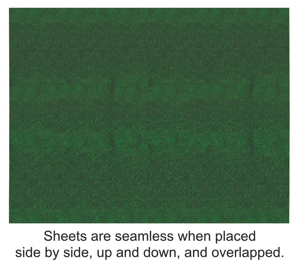 O Scale Grass Model Train Scenery Sheets –5 Seamless 8.5x11 Dark Green