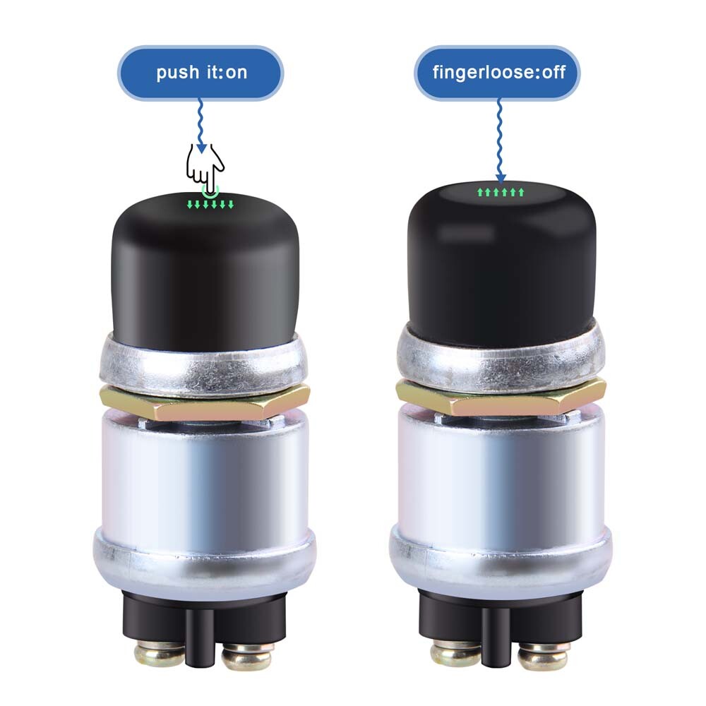Heavy-Duty Push Button Switch Momentary Push On 50 AMP 12V 24V Ignition Starter