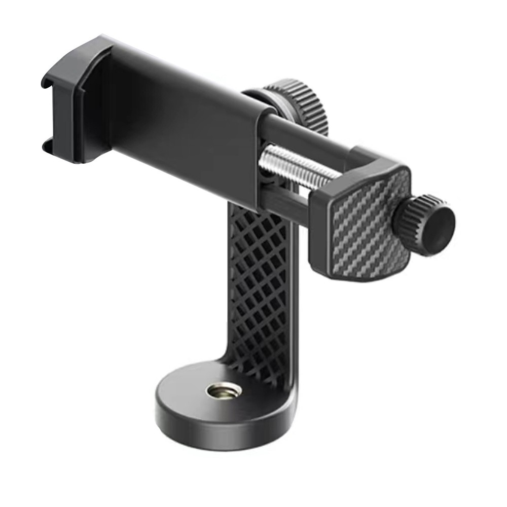Adjustable 55-100mm Width Range Phone Clip Holder with Cold Shoe 1/4" Mount