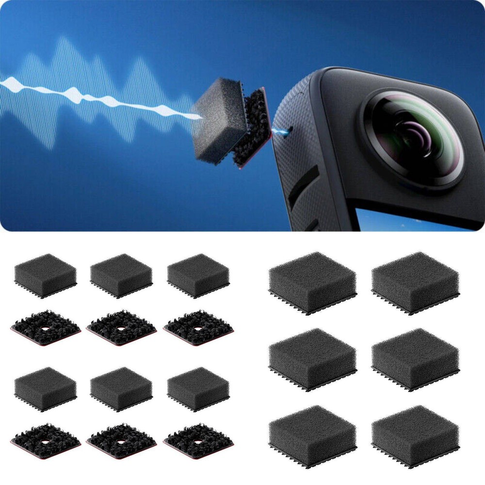 6Pcs/Set Noise Reduction Windproof Sponge Cushion For Insta360 X3 Action Camera