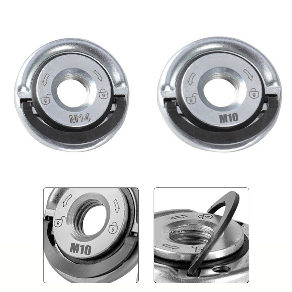 Self Locking Flange Nut Pressing Plate for M14 M10 Grinder 2 Pieces Set