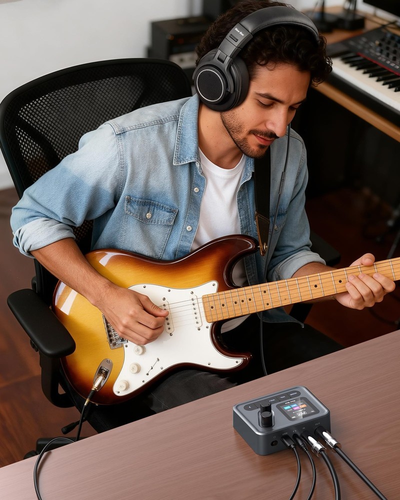 Pocket AMP Multi Effects Processor with 6 Module 80 Editable Effects, IR Load...