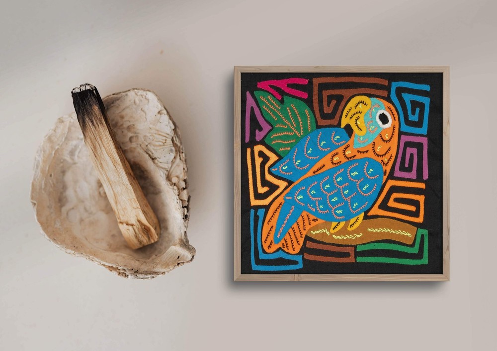 Multicolor Orange And Blue Molita