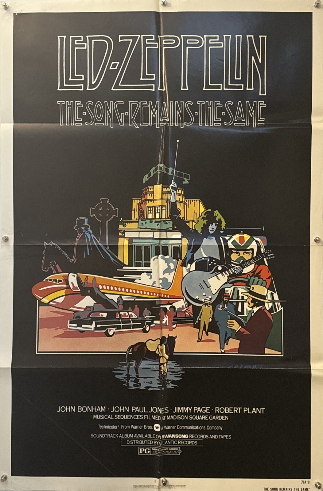 THE SONG REMAINS THE SAME Original One Sheet Movie Poster - 1976 - LED ZEPPELIN