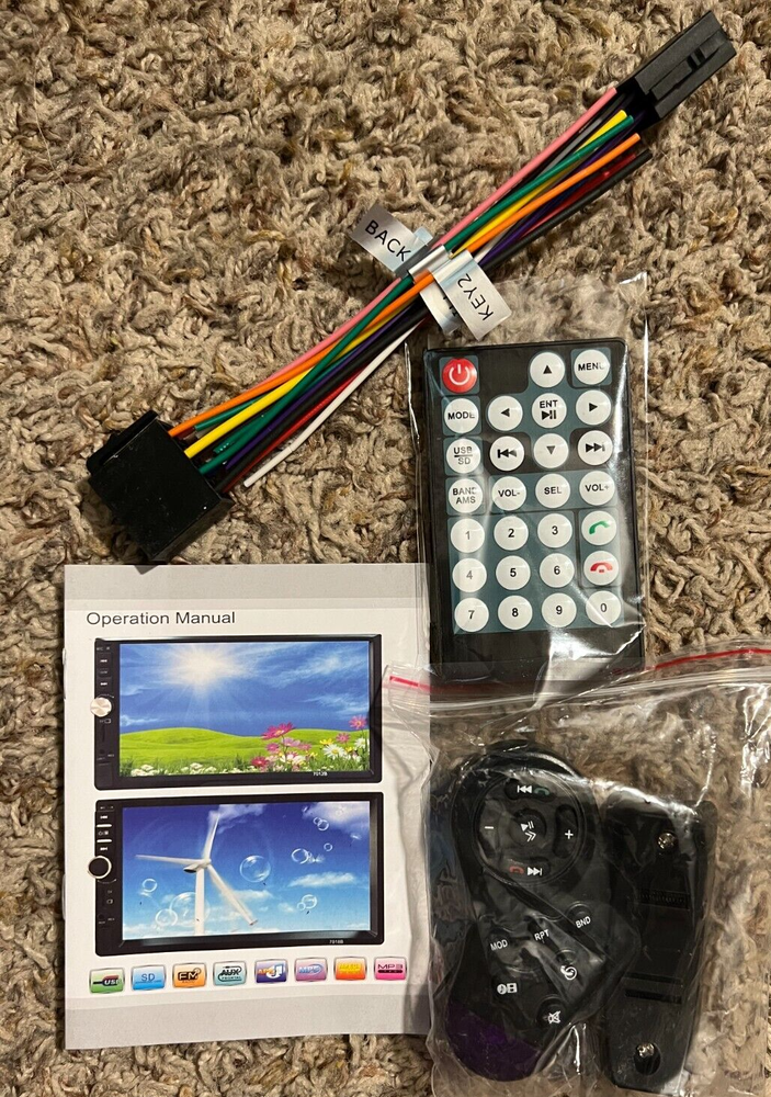 7" TFT HD Touch Screen BT/FM/TF/USB MP5 Rear View CAMERA