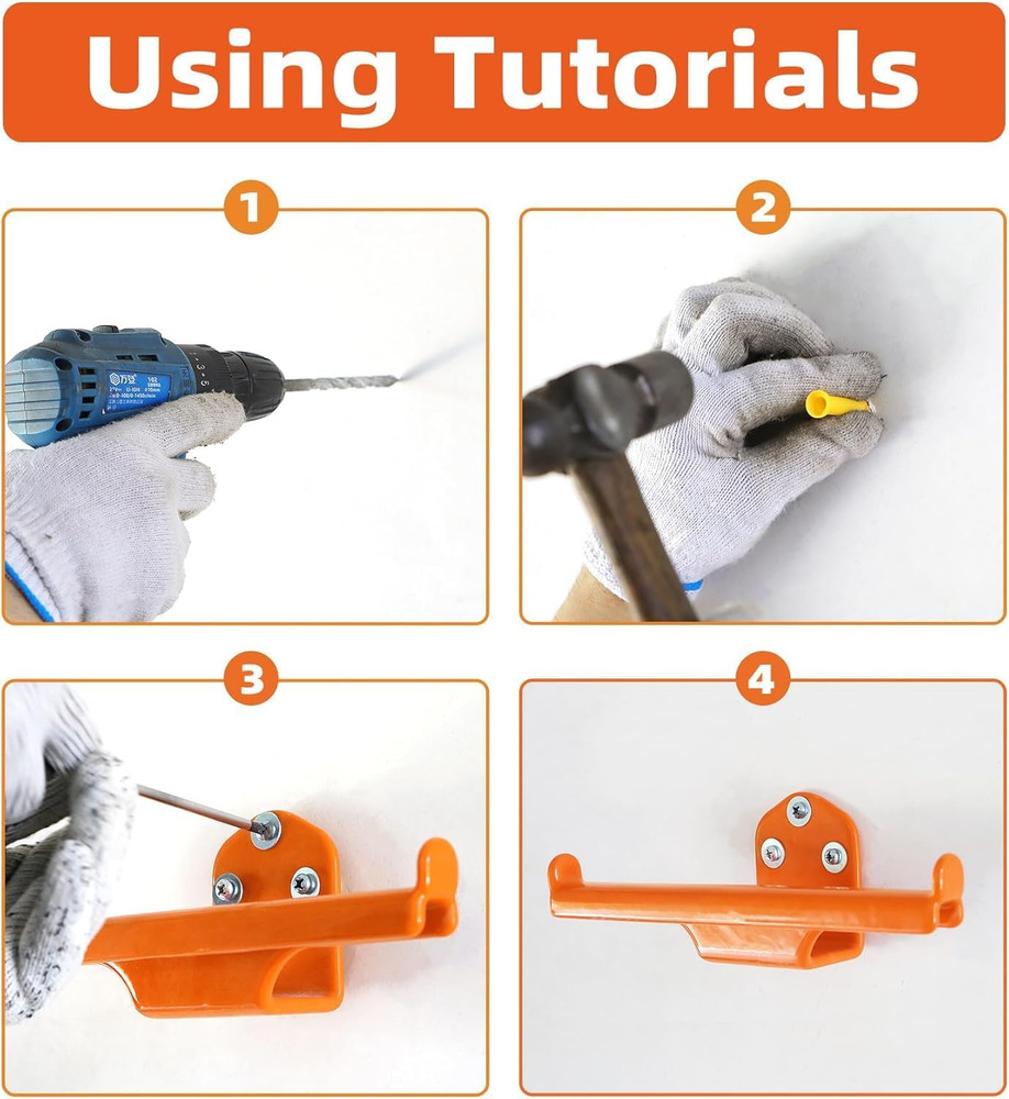 Backpack Leaf Blower Hanger with Tube Hook, 3 Pack Wall Mount Storage Solutions