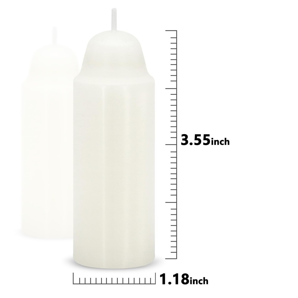 12-Hour White Candles Compatible with Candle Lanterns, Long-Burning 20Pack