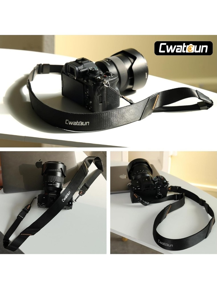 New Cwatcun High Quality Nylon EVA Microfleece Comfortable Durable Camera Strap