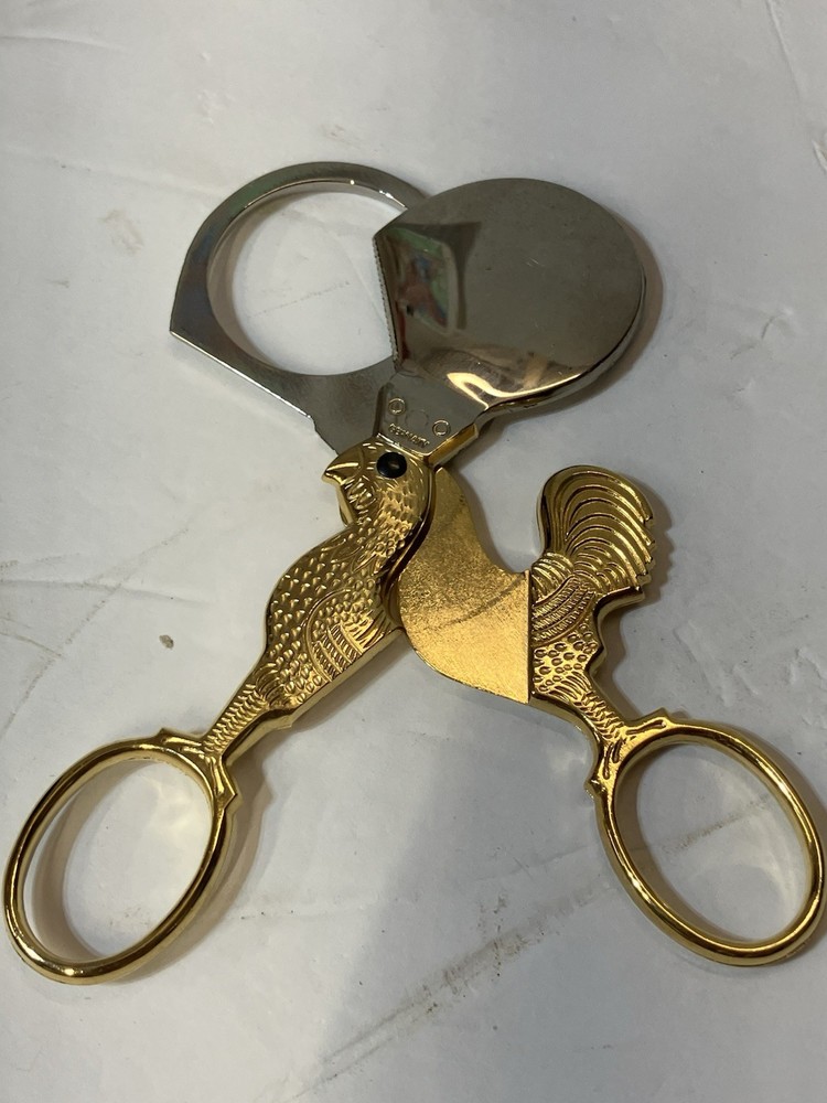 Brass Chicken Cigar Cutting Scissors Hoffritz Germany