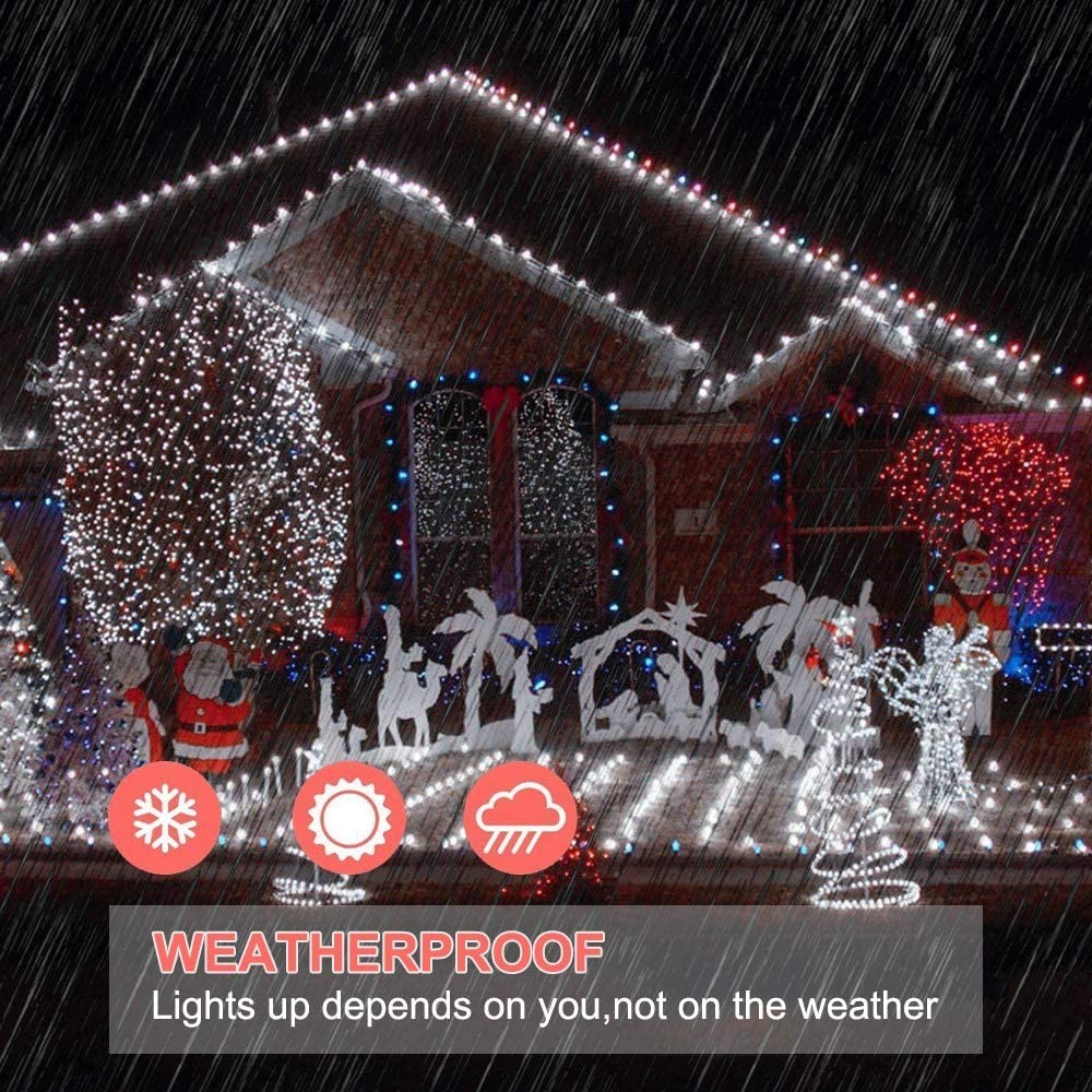 Solar Rope Lights 33FT 100LED Outdoor Solar String Lights IP65 Waterproof