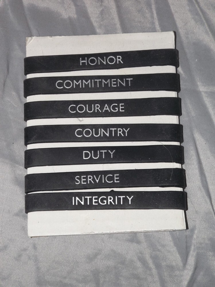 Wounded Warrior Project WWP Black Rubber Wristband "COMMITMENT"