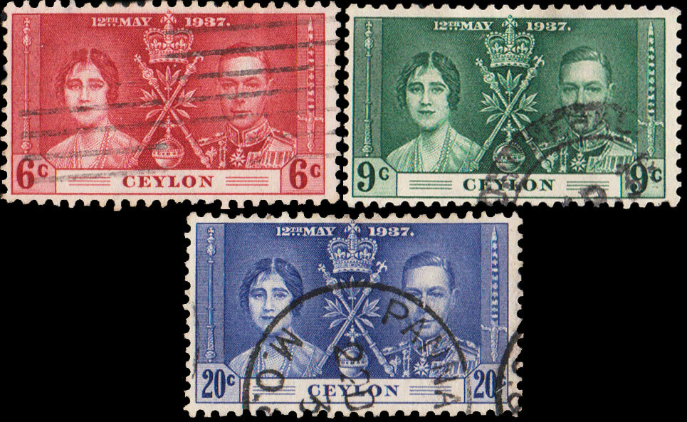 Ceylon Scott 275-277 Used.