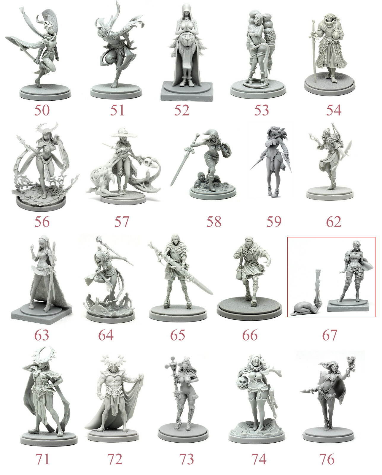 3-6-10-20-30-50 PCS, You Choose From 150 kingdom death Models 30mm Resin Unbuild