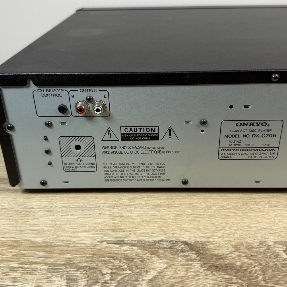 Onkyo 6 Disc Compact Disc Player Model DX-C206 MOSTLY WORKING PLEASE READ INFO