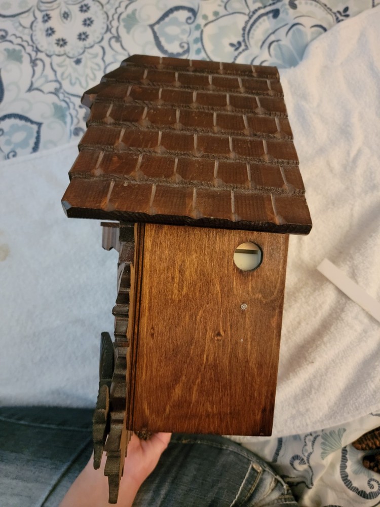 Vintage Solid Wood German Cuckoo Clock WORKS