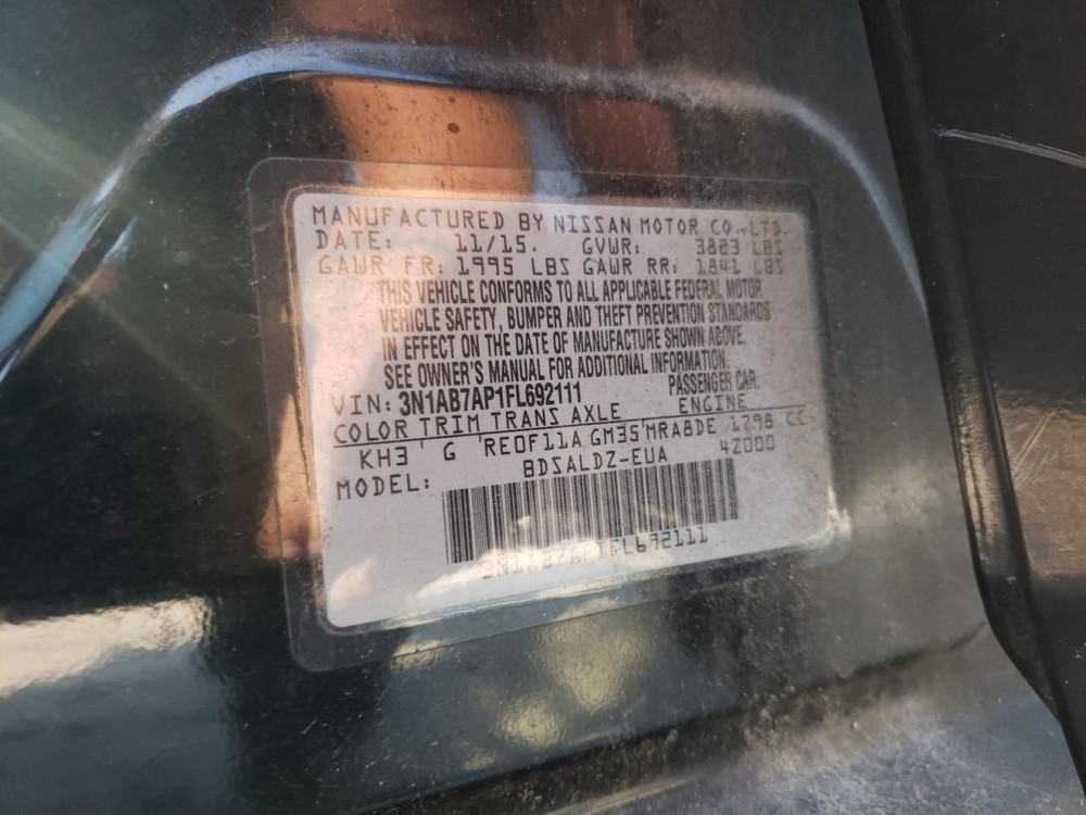SENTRA 2015 Glove Box 4859706