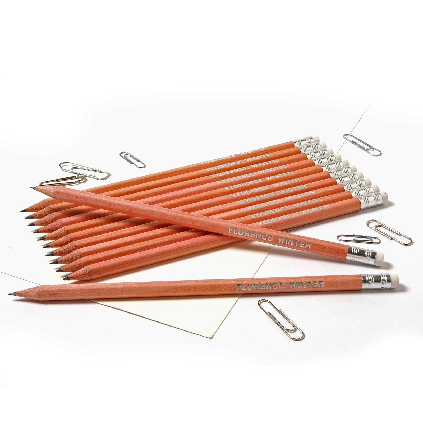12 HB Pencils Personalised with Name - German Made High Quality Printed Pencils