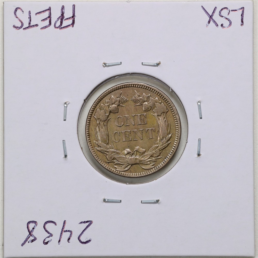 1857 1C Flying Eagle Cent with UNC Detail Cleaned #2438