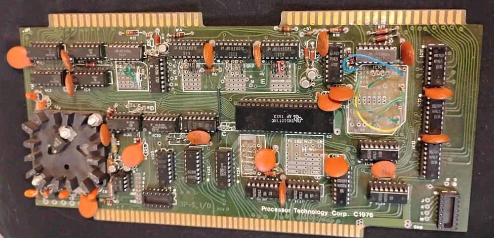 Processor Technology VDM-1 Rev D, 3P+S (1976) Matching S-100 Bus Boards Untested