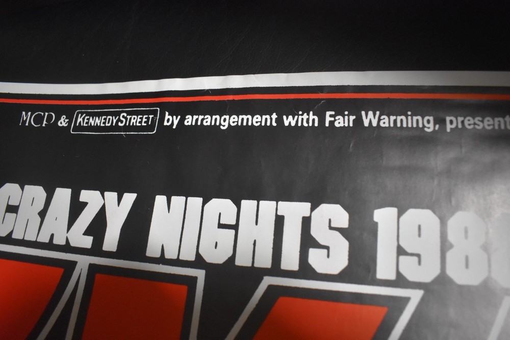 KISS Crazy Nights tour poster signed by entire band. ERIC CARR Stanley Simmons