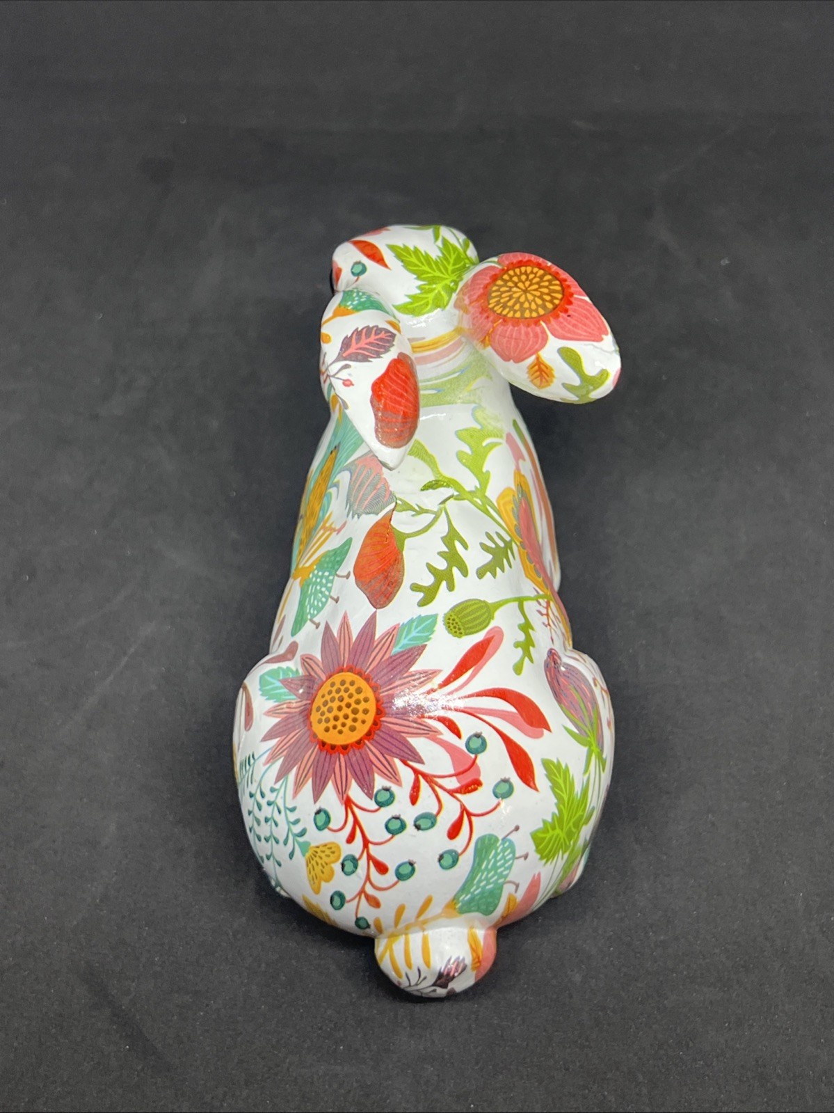 NEW Vintage Easter Floral Bunny Rabbit Resin Spring Decor