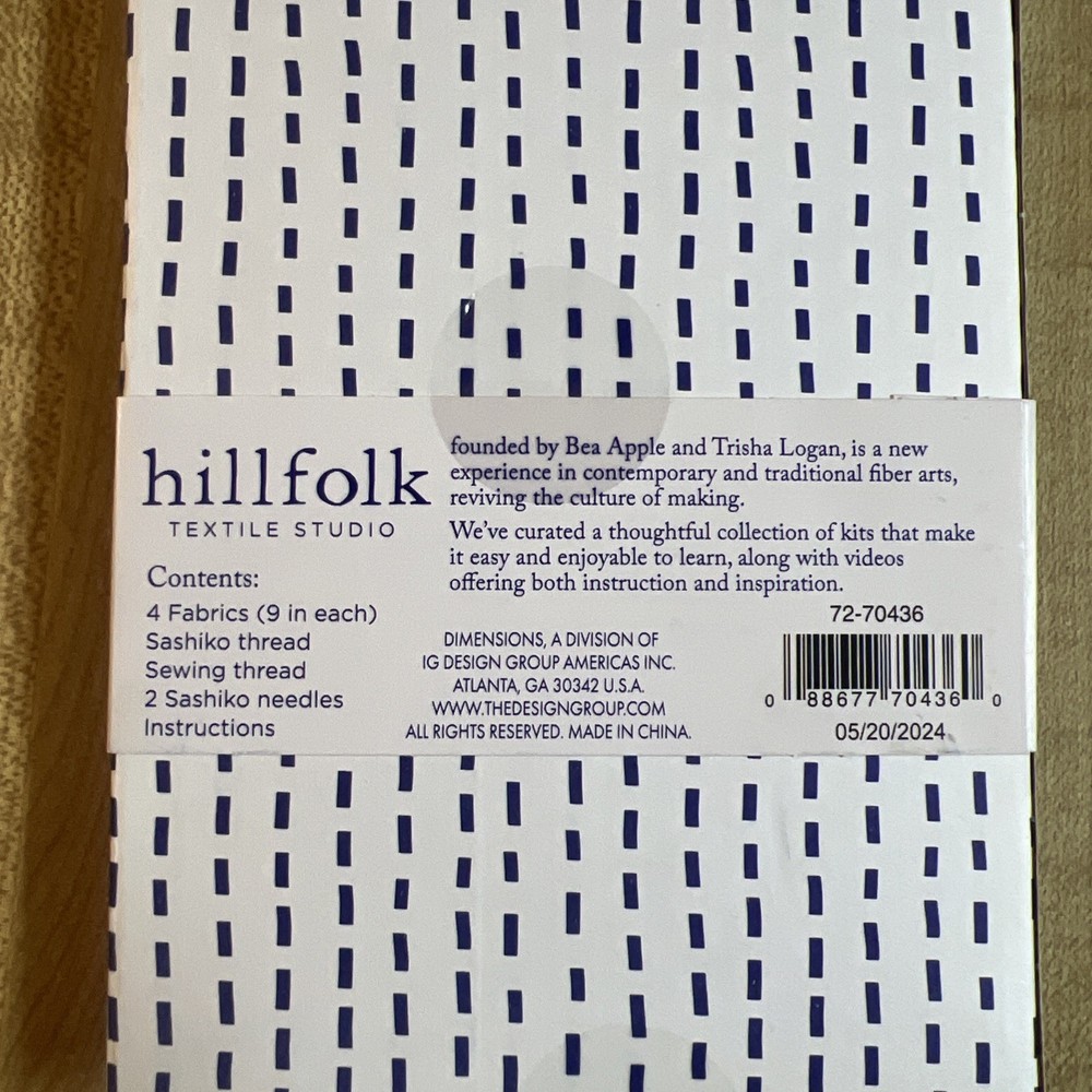 Hillfolk Sashiko Mending Kit 8pc. 72-70436