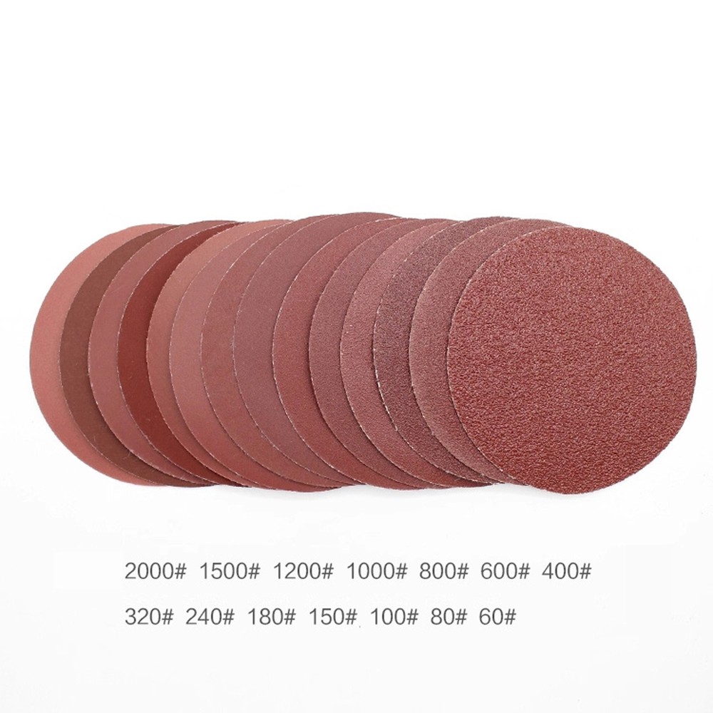 Hook & Loop 125mm 5 inch 5" Sanding Disc Orbital Plain Pad 40 Grit - 2000 Grit