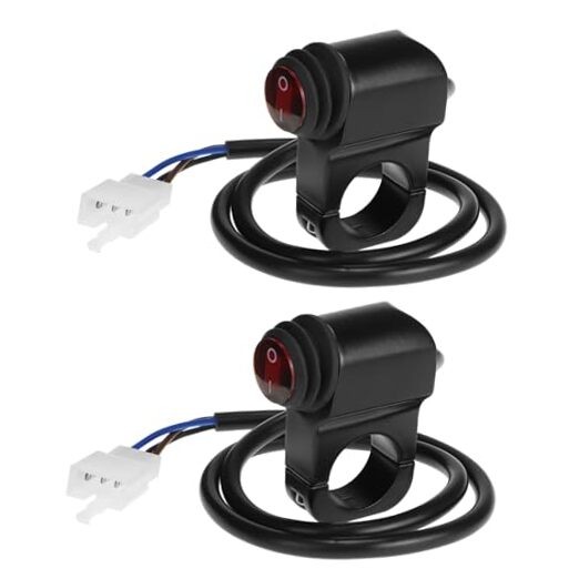 2 Pack 12V Waterproof Motorcycle Handlebar Switch for ATV/UTV - Plug & Play,