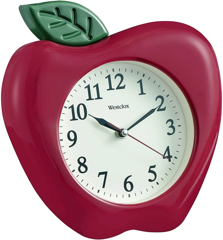 10" 3-Dimensional Apple Wall Clock- Model #38038A