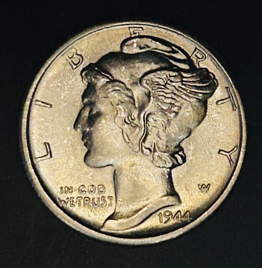 1944-S 10C Mercury Dime BU Gem - 25420