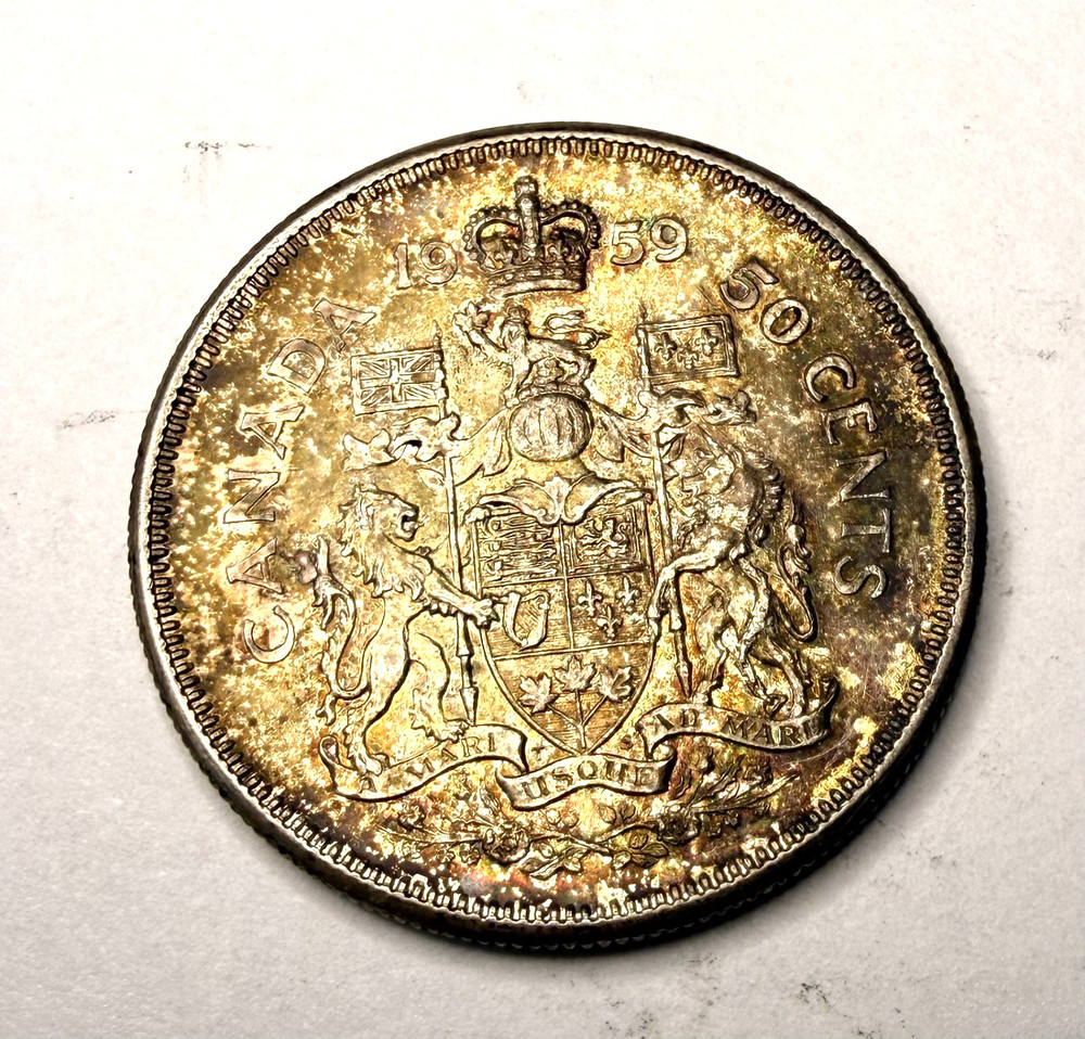 1959 Canada 50 cents -80% Silver