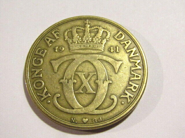 Denmark 1941 2 Kroner Coin