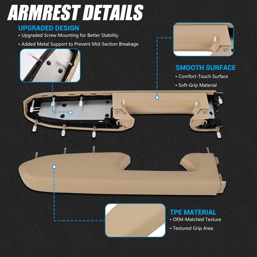 Front Driver Left Door Panel Handle Armrest For Chevy for Silverado 1500 2010-14