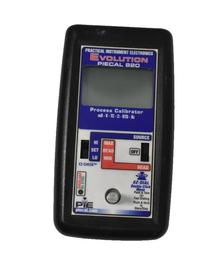 Evolution Piecal 820 Multifunction Process Calibrator EZ-Dial Double Click Menu