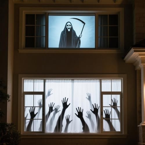 Holographic Rear Projection Screen, Portable Window Projector Screen, 80in