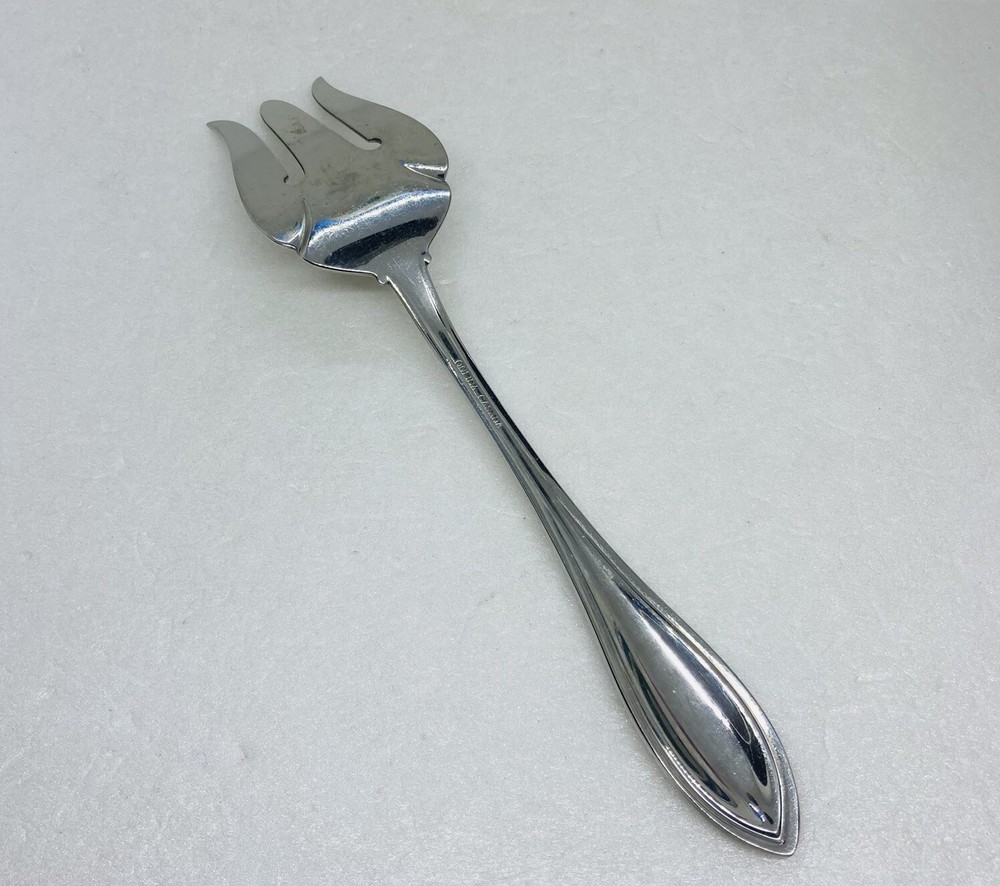 Vintage Oneida Serving Fork Stainless Steel 9” Large Canada Flatware 29