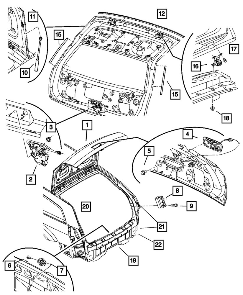 Genuine Mopar Lift-Gate Prop 6508306AA