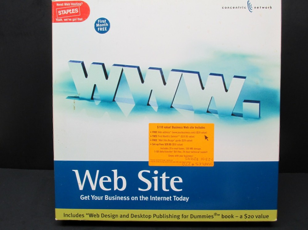Web Site, Web Design & Desktop Publishing for Dummies, Concentric Network, 1999