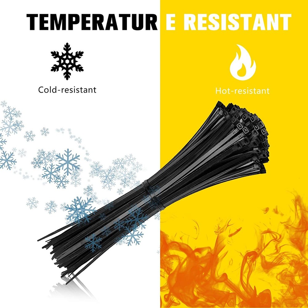 Self-locking Plastic Nylon Cable Zip Ties Mounts Wire Fasteners Cable Clips US