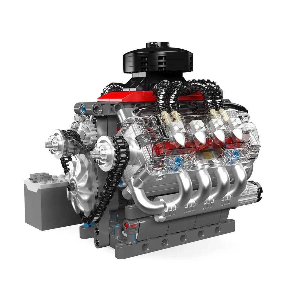 New V8 Engine Motor Engineering Model for Creative Build and Design Enthusiasts
