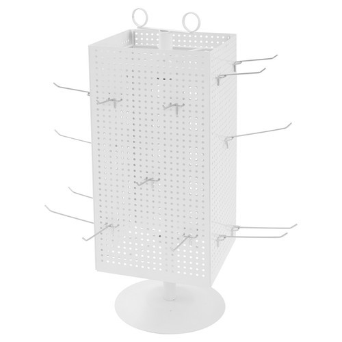 Display Stand, Perforated Panel Display Stand, 4-Sided Revolving Display Stand