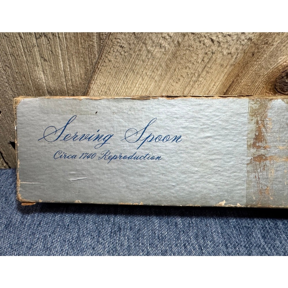 Vintage Gerity Silverplated Georgian Large Salad Serving Fork & Spoon Set w/Box