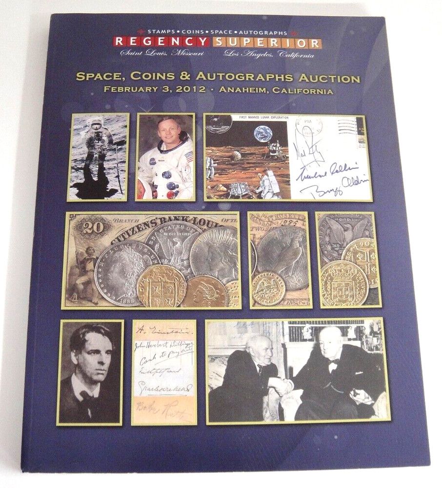 Regency Superior Stamp Auction Catalog 2012 Space Aviation Coins Collectibles